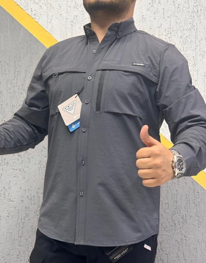 İTHAL MEVSiMLiK EN BOY LiKRALI SU GEÇMEZ KUMAŞ TACTiCAL  GÖMLEK BEJ