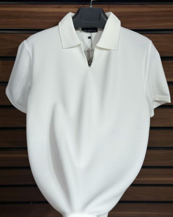 ERKEK YAKALI TiŞORT BEYAZ